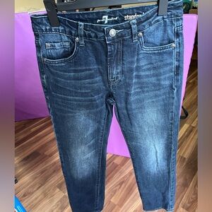 7 For All man Kind kids Jeans- Kids size 10- “standard” straight leg. Dark denim